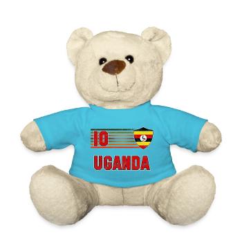 Uganda Football Team - Teddy Bear - atoll blue - Front