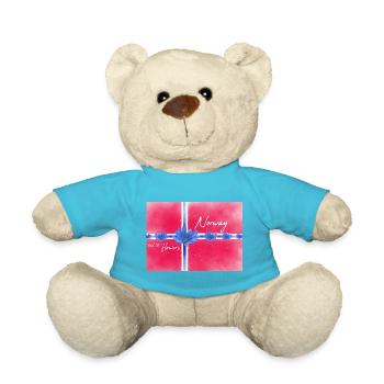 Norway Norwegenfahne I love Norway norge - Teddy - Atollblau - Vorne