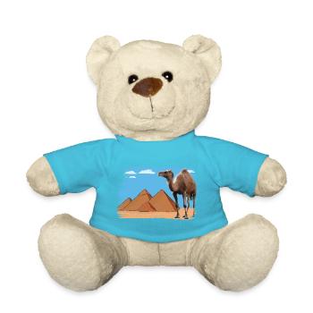 Chameau devant les pyramides - Nounours - bleu outremer - Devant
