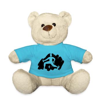 Bodybuilding Gewichtheben Fitness Workout - Teddy - Atollblau - Vorne