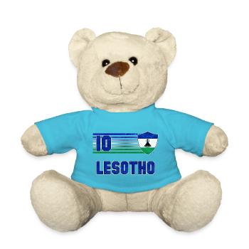 Lesotho Fußball Mannschaft - Teddy - Atollblau - Vorne