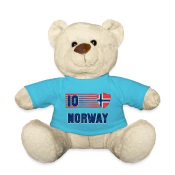Norway Football Team - Teddy Bear - atoll blue - Front