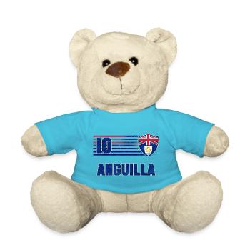 Anguilla Fußball Mannschaft - Teddy - Atollblau - Vorne