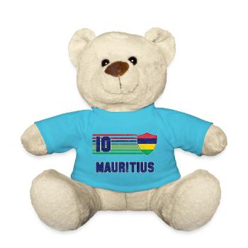 Mauritius Football Team - Teddy Bear - atoll blue - Front