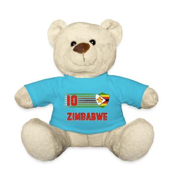 Simbabwe Fußball Mannschaft - Teddy - Atollblau - Vorne
