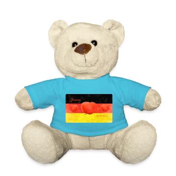 Allemagne Coquelicot Allemagne Drapeau - Nounours - bleu outremer - Devant