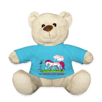 Delicate Unicorn - Zierliches Einhorn - Teddy - Atollblau - Vorne