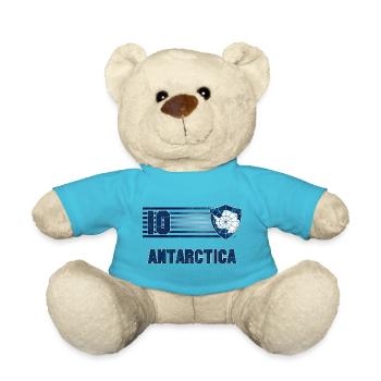 Antarctica Football Team - Teddy Bear - atoll blue - Front