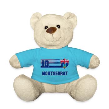 Montserrat Football Team - Teddy Bear - atoll blue - Front
