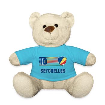 Seychellen Fußball Mannschaft - Teddy - Atollblau - Vorne
