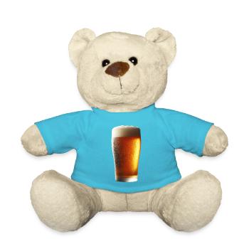Cold beer - Teddy Bear - atoll blue - Front