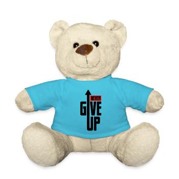 Never Give up - Motivation, Mut & Kraft schenken - Teddy - Atollblau - Vorne