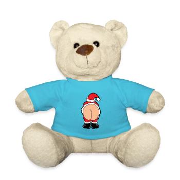 Lustiger Weihnachtsmann Santa Claus Weihnachten - Teddy - Atollblau - Vorne