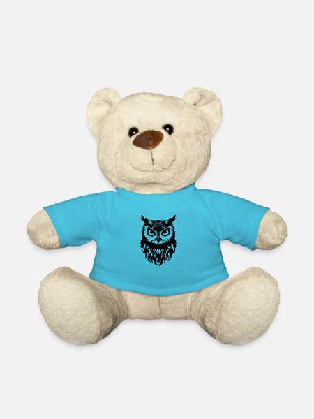 Eule Eulen Vogel Vögel - Teddy - Atollblau