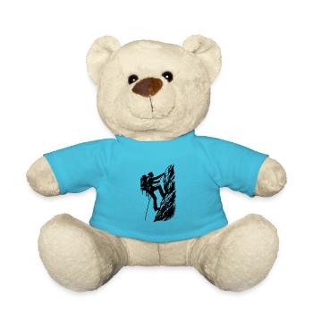 Alpinistes pratiquant des sports de loisir en montagne - Nounours - bleu outremer - Devant