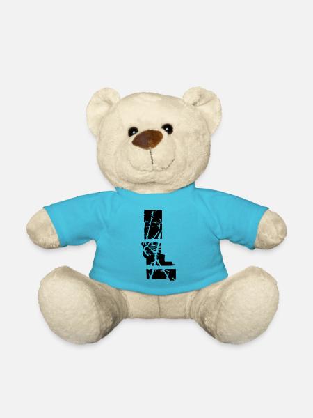 L Buchstabe - Teddy - Atollblau