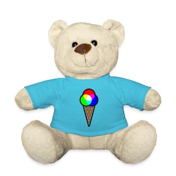 RGB Ice (Red Green Blue Ice Cream) - Teddy Bear - atoll blue - Front