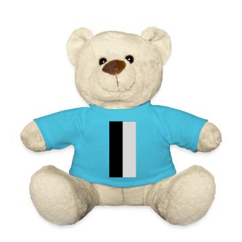 Black & White Colors - Teddy Bear - atoll blue - Front