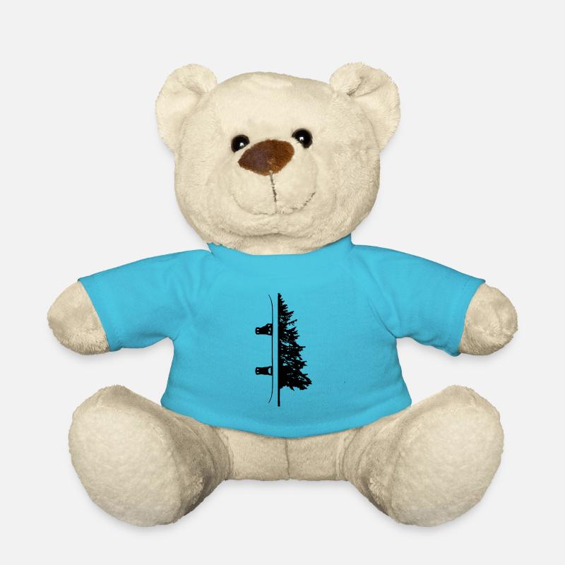 Snowboard Baum Berge Schnee Wintersport Geschenk - Teddy - Atollblau