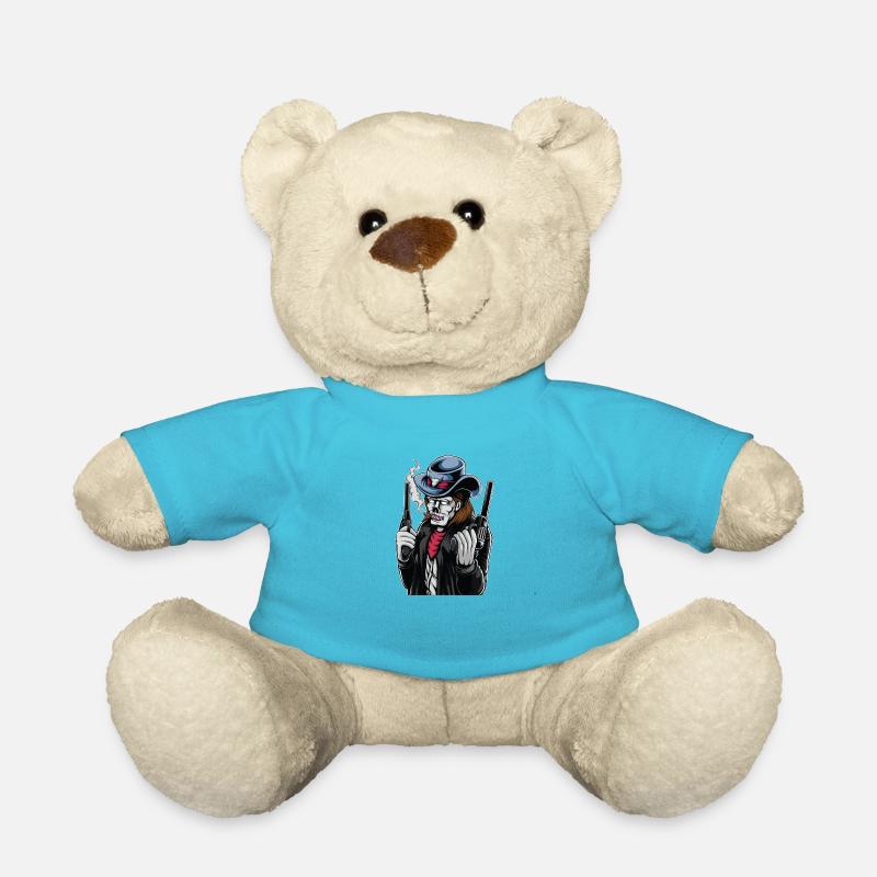 Cowboy skeleton - Teddy Bear - atoll blue