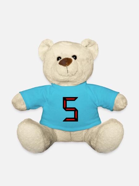 5. 5 YEARS. 5TH ANNIVERSARY. BIRTHDAY 5 YEARS. 5 - Teddy Bear - atoll blue