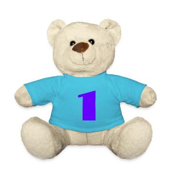 1. 1 AN. 1er ANNIVERSAIRE. ANNIVERSAIRE 1 AN - Nounours - bleu outremer - Devant