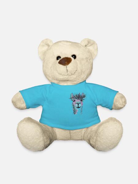 Alpaka Llama Purple - Teddy - Atollblau