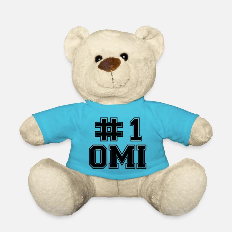 Number One Omi - Teddy Bear - atoll blue