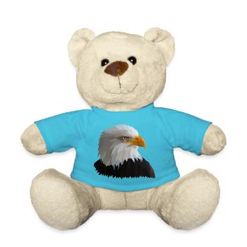 Adler Low-Poly-Style - Teddy - Atollblau - Vorne