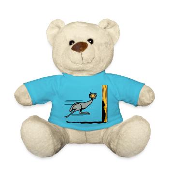 Drôle, autruche émeu course cool drôle de bande de - Nounours - bleu outremer - Devant