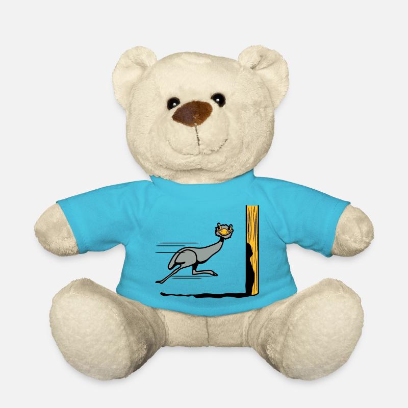 Lustig Emu Strauss rennen witzig comic Cool - Teddy - Atollblau