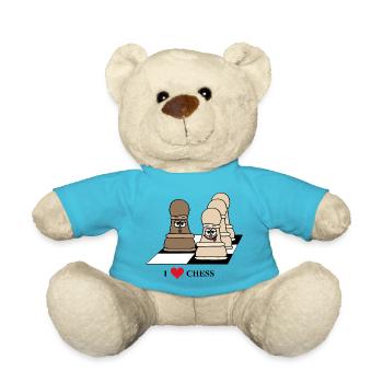 Chess, pawn, chess - Teddy Bear - atoll blue - Front