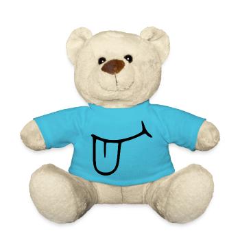 Rausgestreckte Zunge. Mund - Teddy - Atollblau - Vorne