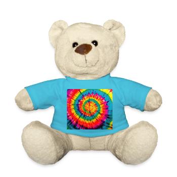 Hippie Colorful Colored - Teddy Bear - atoll blue - Front