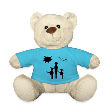 Walking with the dogs - Teddy Bear - atoll blue - Front