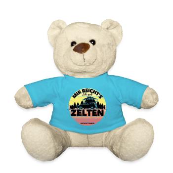 Dachzelt Camper | "Mir reicht's..." Geschenkidee - Teddy - Atollblau - Vorne