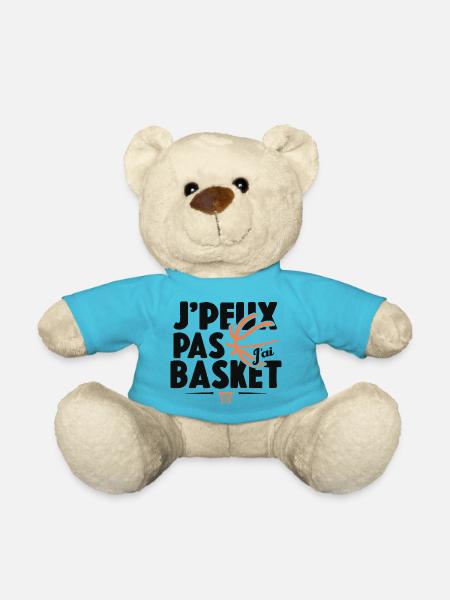 Je Peux Pas J'ai Basket Cadeau Basketball - Nounours - bleu outremer