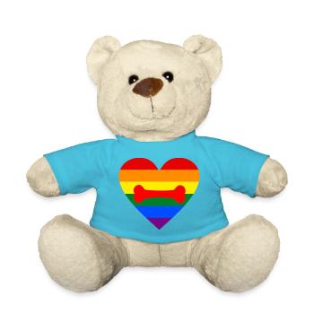 Gay Puppy Play LGBTQ Pride - Teddy - Atollblau - Vorne