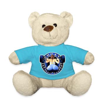Kniebeugen, essen, schlafen & wiederholen. - Teddy - Atollblau - Vorne