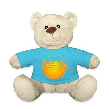 Bee honey bee - Teddy Bear - atoll blue - Front