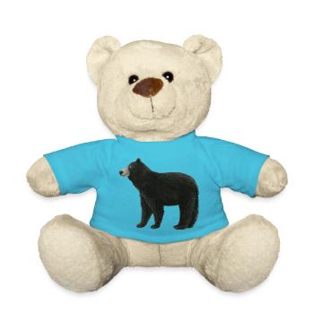 Black bear - Teddy Bear - atoll blue - Front