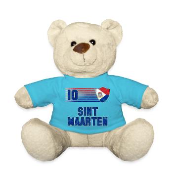 Sint Maarten Football Team - Teddy Bear - atoll blue - Front