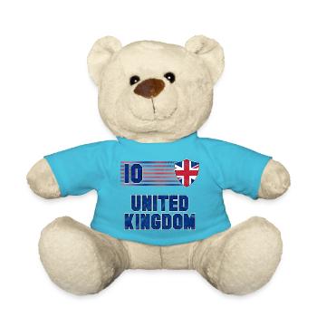 Great Britain Football Team - Teddy Bear - atoll blue - Front