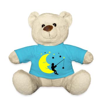 Kind angelt Sterne - Teddy - Atollblau - Vorne