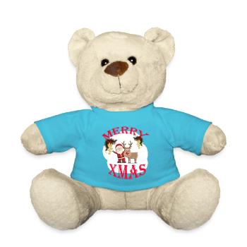 Merry xmas - Teddy Bear - atoll blue - Front