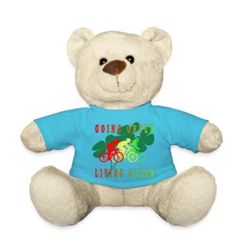 I am ecological, I live cleanly - Teddy Bear - atoll blue - Front