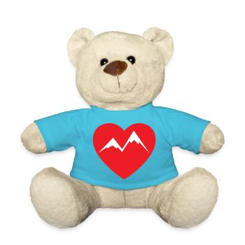 Ich liebe Berge - Teddy - Atollblau - Vorne