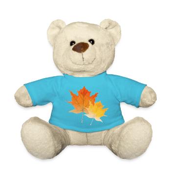 Maple leaves - Teddy Bear - atoll blue - Front