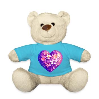 Fiançailles Saint-Valentin Mariage Amour Fête des mères - Nounours - bleu outremer - Devant