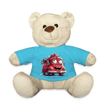 Qui ne voulait pas être pompier quand il était enfant - Nounours - bleu outremer - Devant
